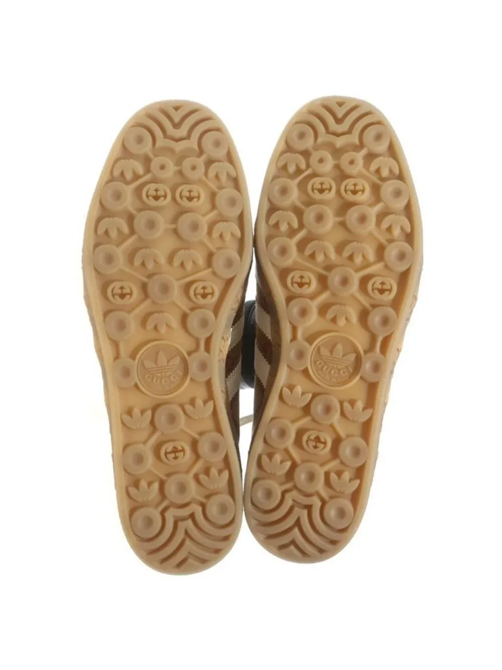 Gucci Adidas Gazelle GG Canvas Low Cut Sneakers Brown